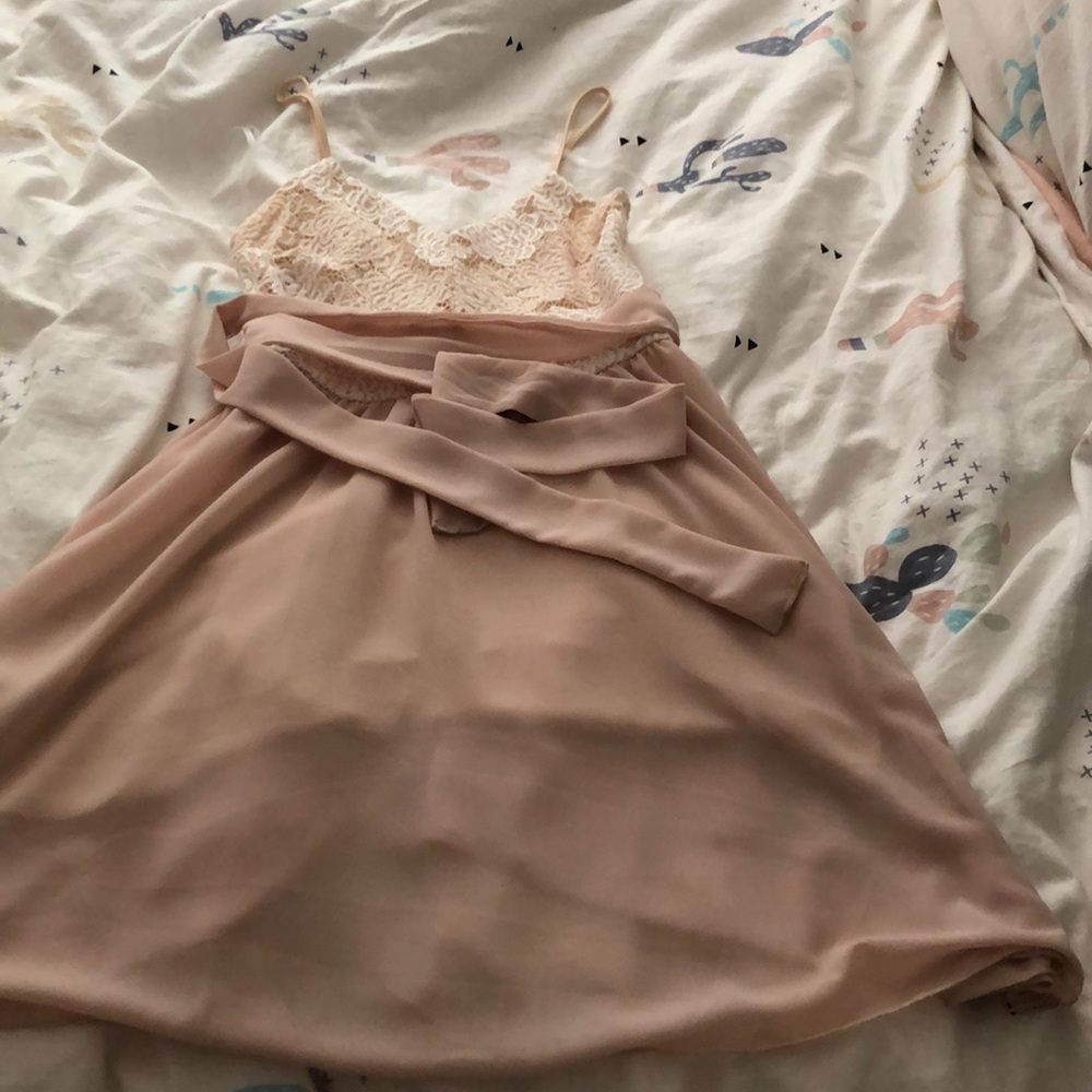 A light creamy color summer dress